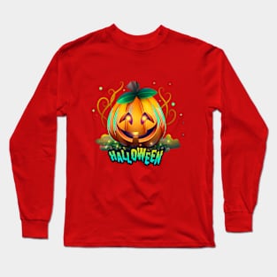 Halloween Pumpkin Design Long Sleeve T-Shirt